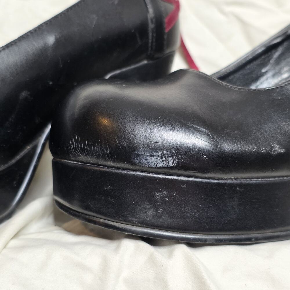 Vintage Hot Topic Chunky Platform Heels Corset Tie Mall Goth Y2K, sz 7-7.5 - Picture 6 of 10